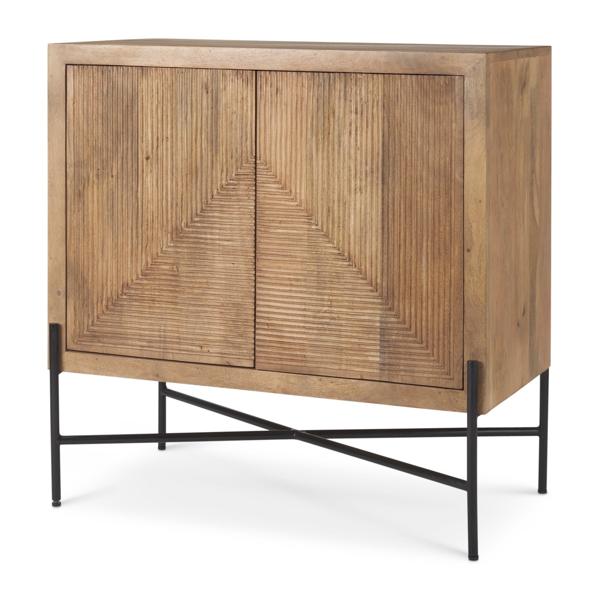 Mercana Cairo 36" x 19.5" x 36" Solid Wood Accent Cabinet