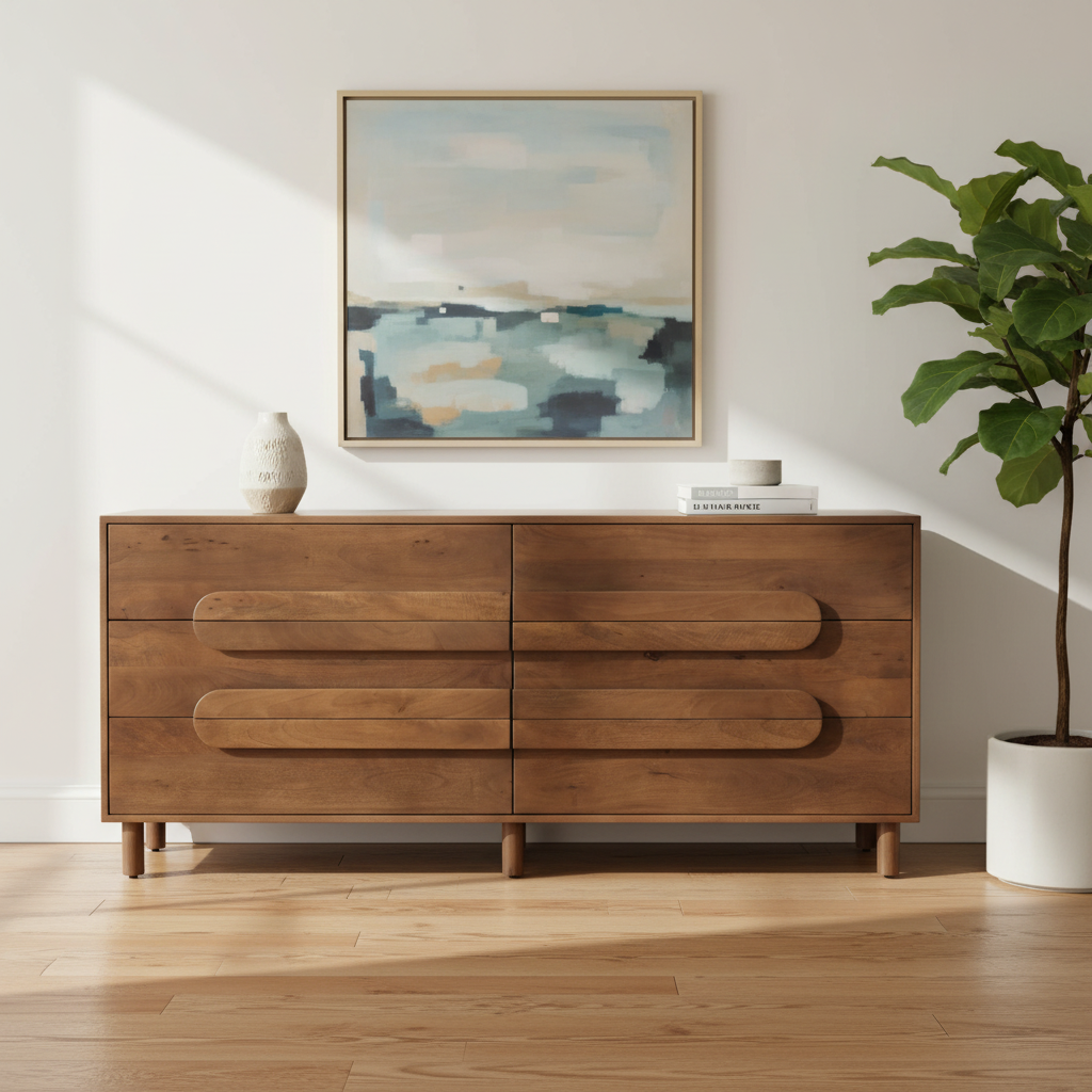 Mercana Astrid 71" x 17" x 30.3" Solid Wood Sideboard