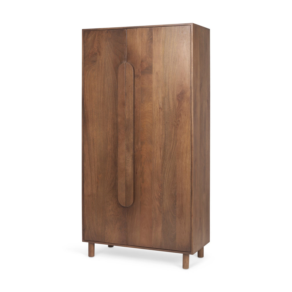Mercana Astrid 36" x 16" x 70" Solid Wood Display Cabinet