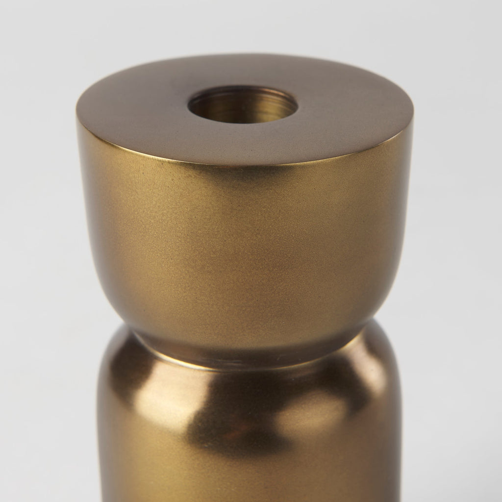 Mercana Malta 2.5" x 2.5" x 5" Metal Candle Holder