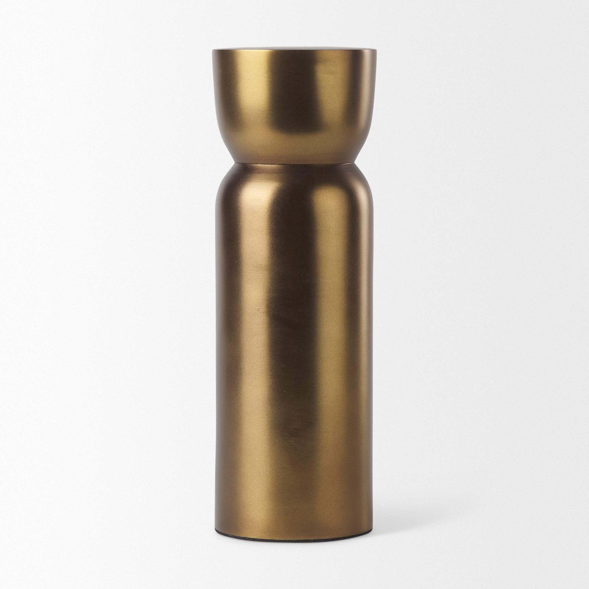 Mercana Malta 2.5" x 2.5" x 7.5" Metal Candle Holder