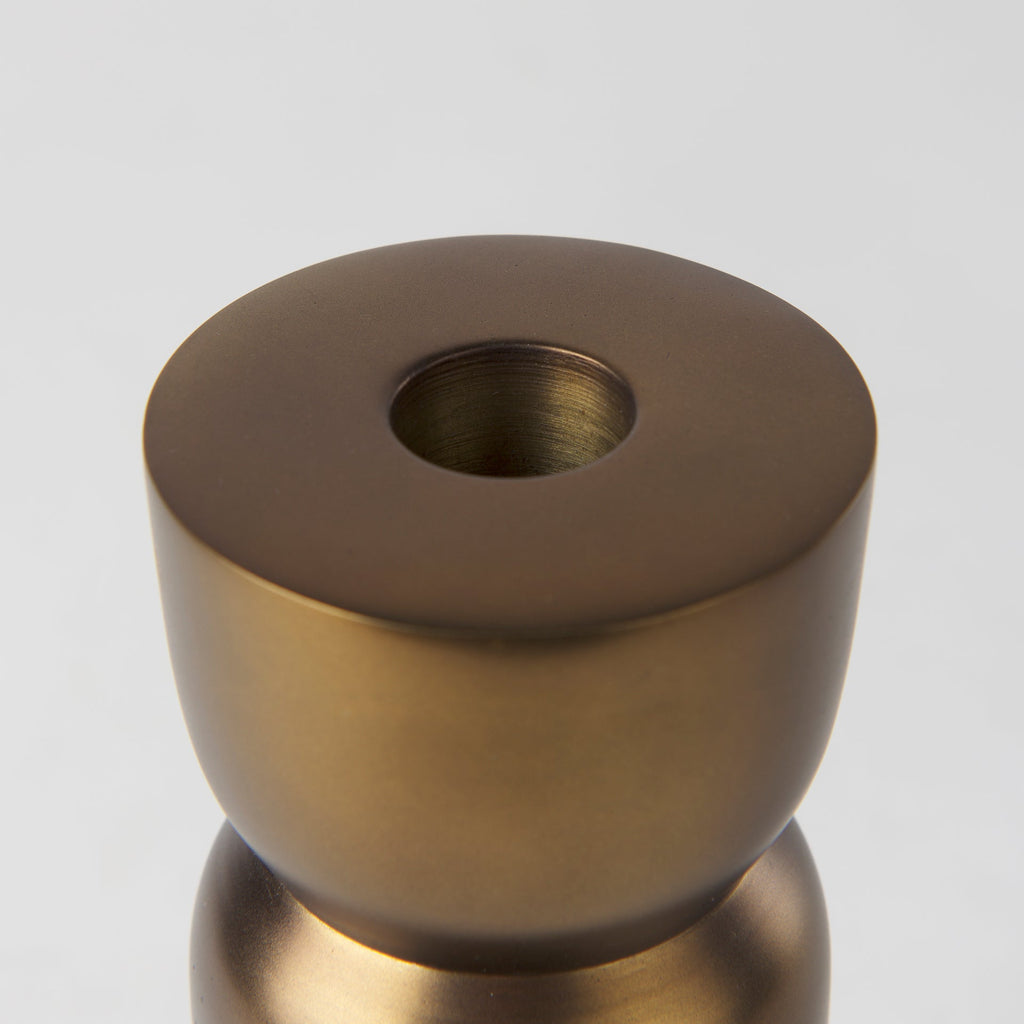 Mercana Malta 2.5" x 2.5" x 7.5" Metal Candle Holder