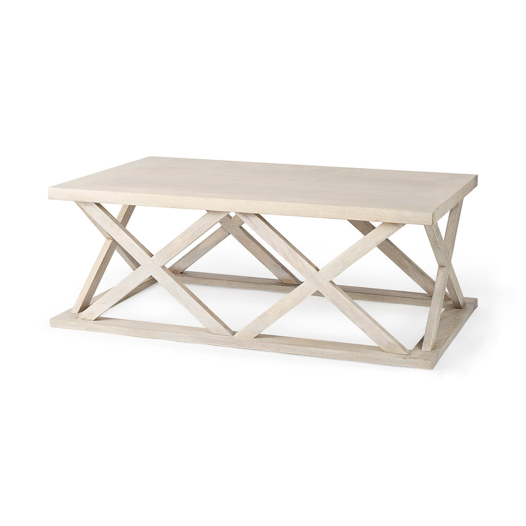 Mercana Forsey 48" x 28" x 17.5" Solid Wood Coffee Table