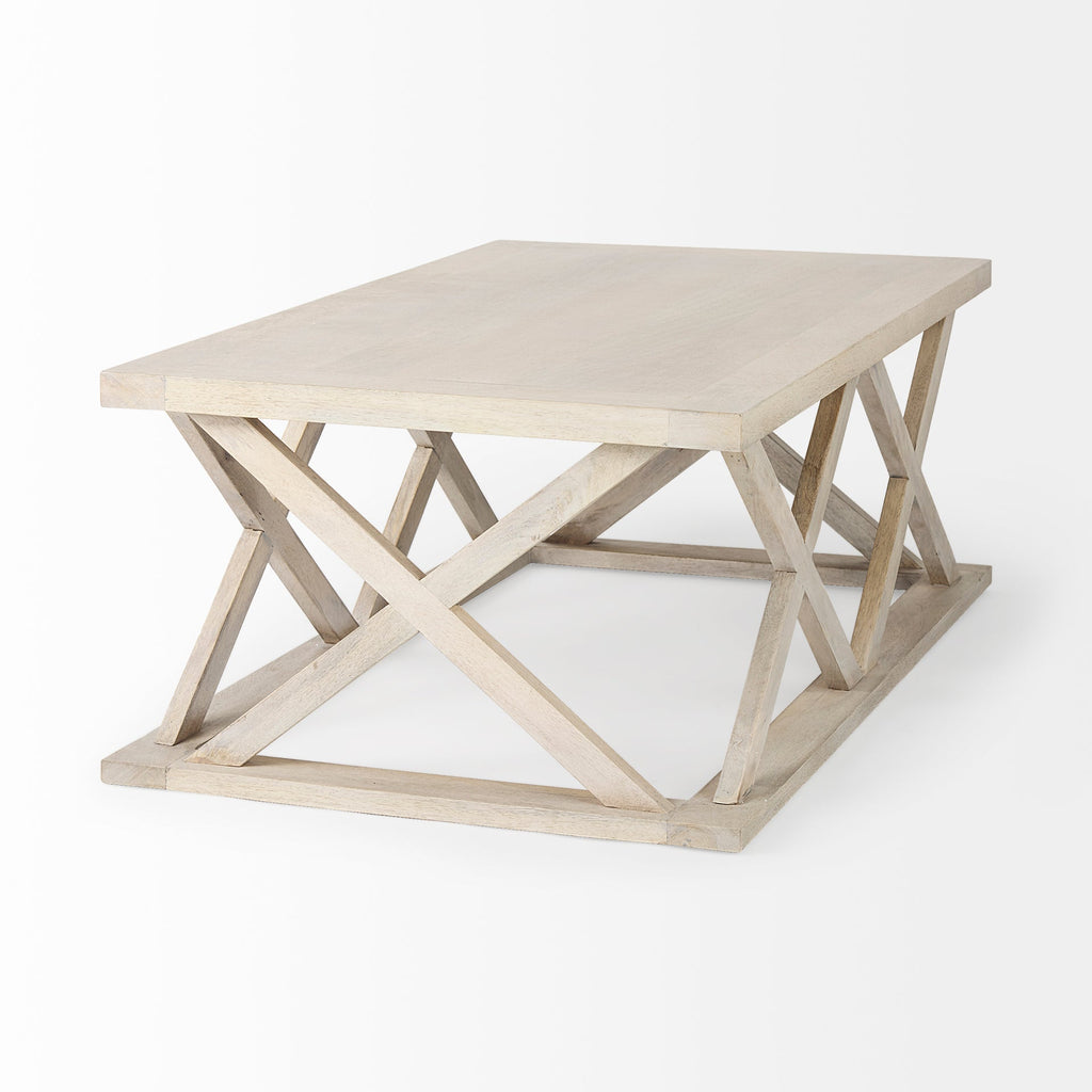 Mercana Forsey 48" x 28" x 17.5" Solid Wood Coffee Table