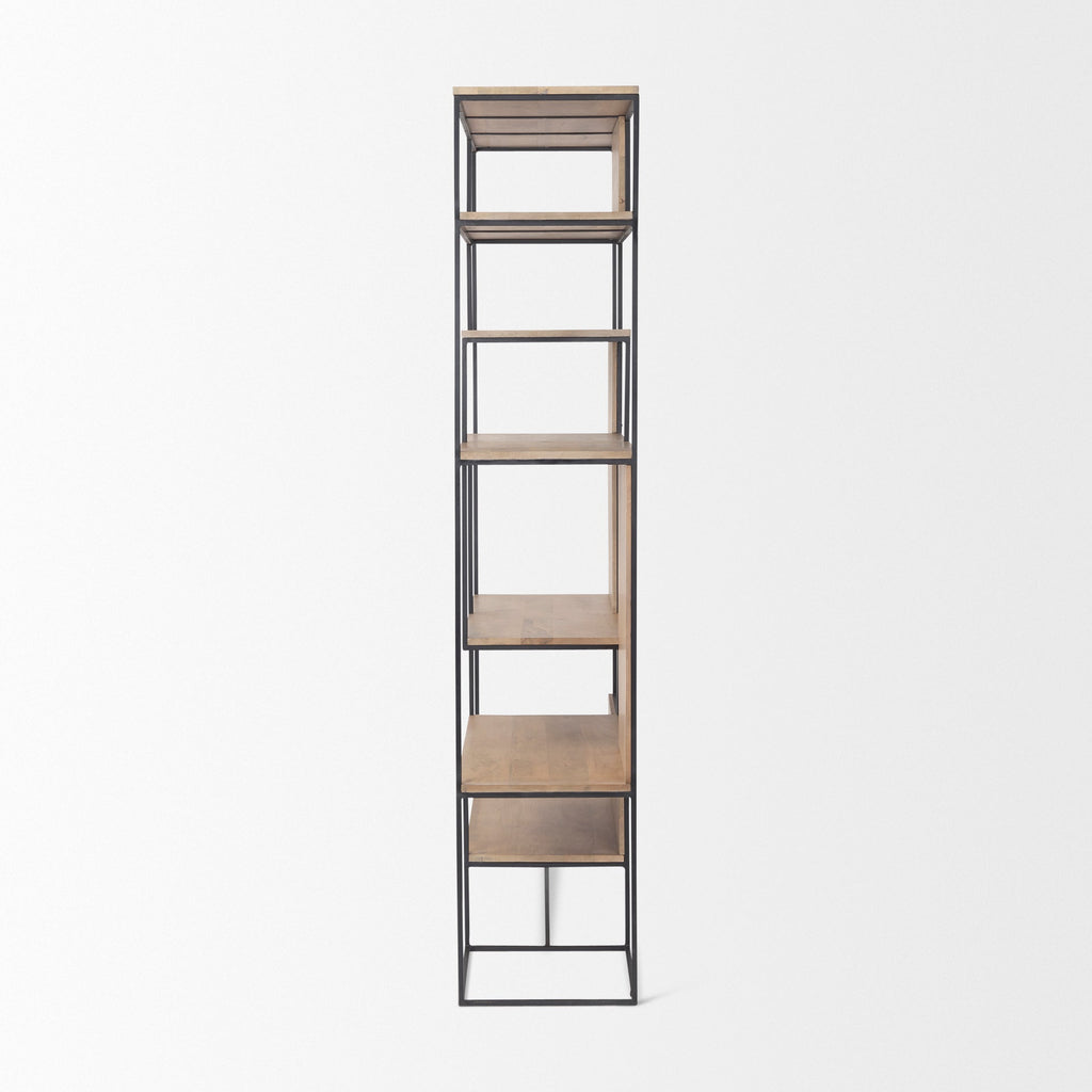 Mercana Morris 47.3" x 15" x 75.5" Solid Wood Wall Shelf