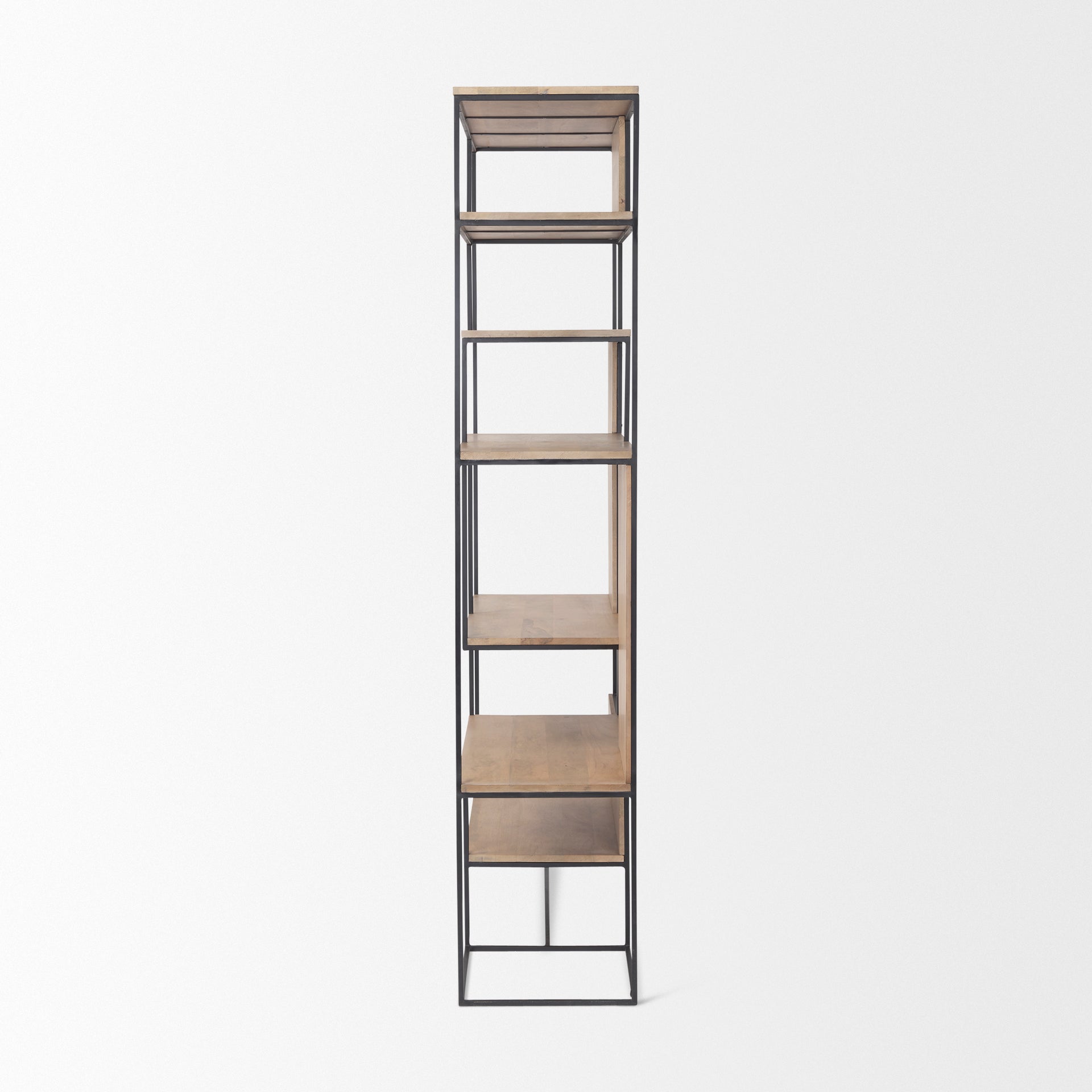 Mercana Morris 47.3" x 15" x 75.5" Solid Wood Wall Shelf