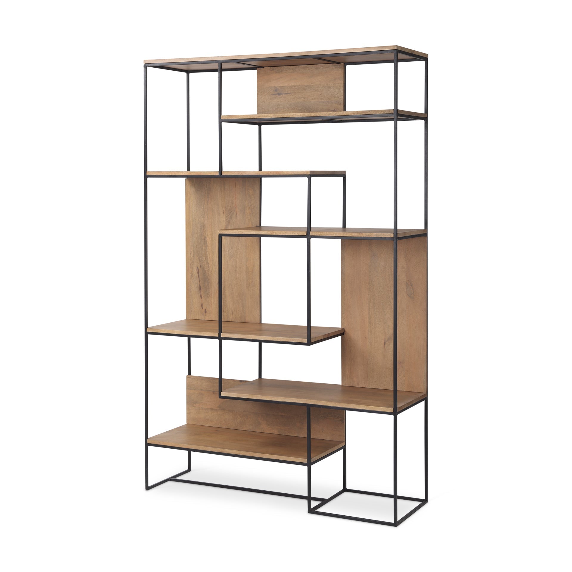 Mercana Morris 47.3" x 15" x 75.5" Solid Wood Wall Shelf
