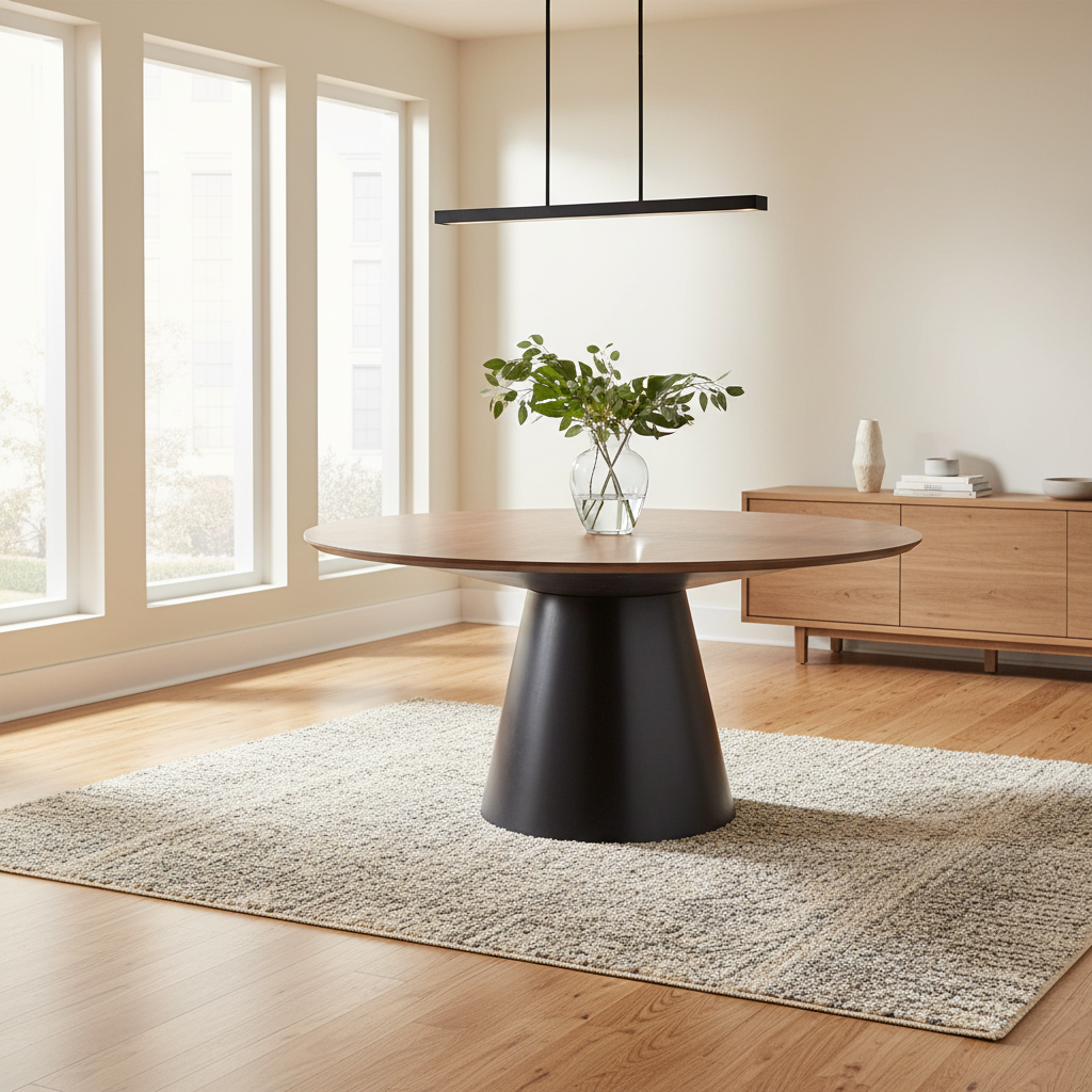 Mercana Mitchell 63" x 63" x 31" Solid Wood Dining Table