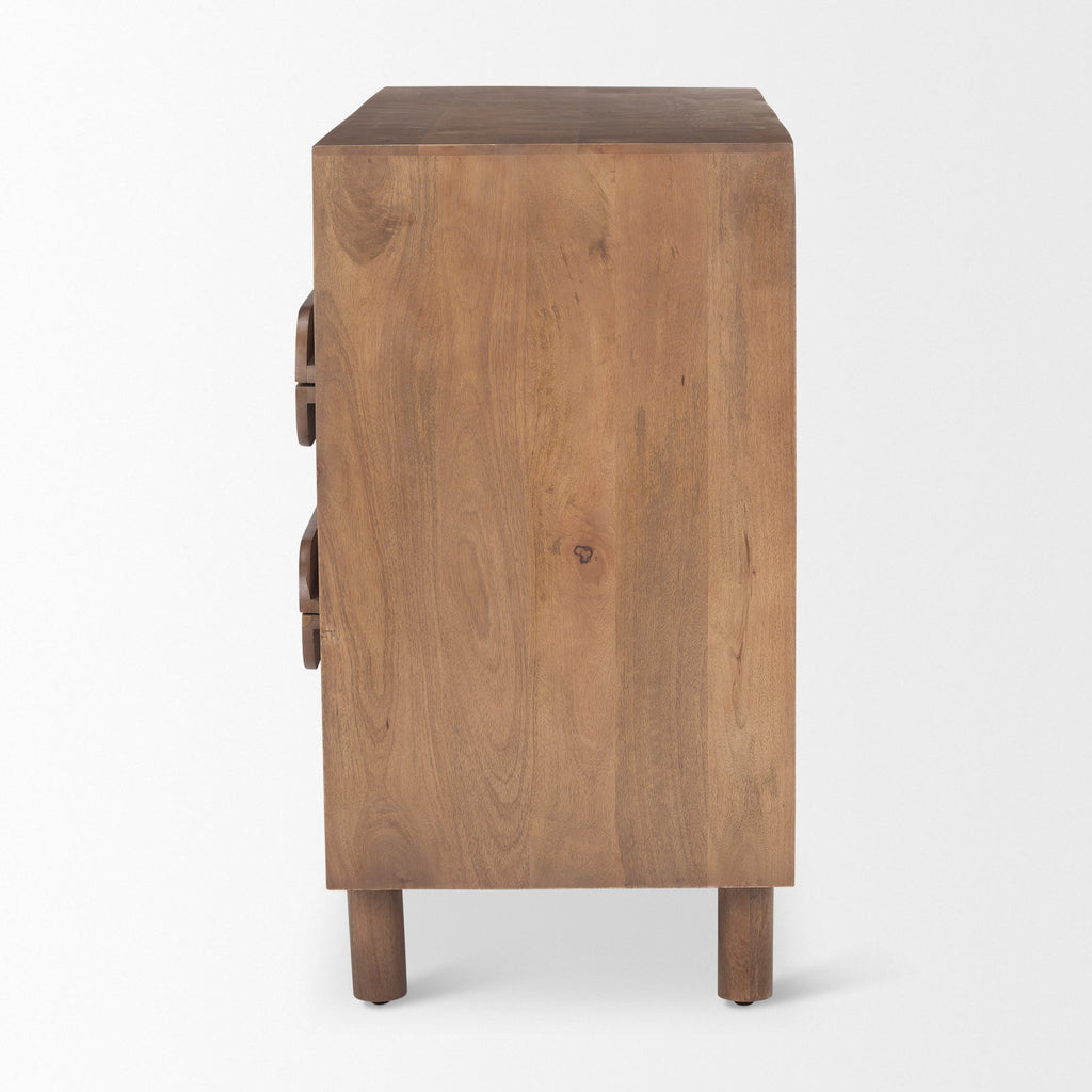 Mercana Astrid 36" x 17" x 30.3" Solid Wood Accent Cabinet