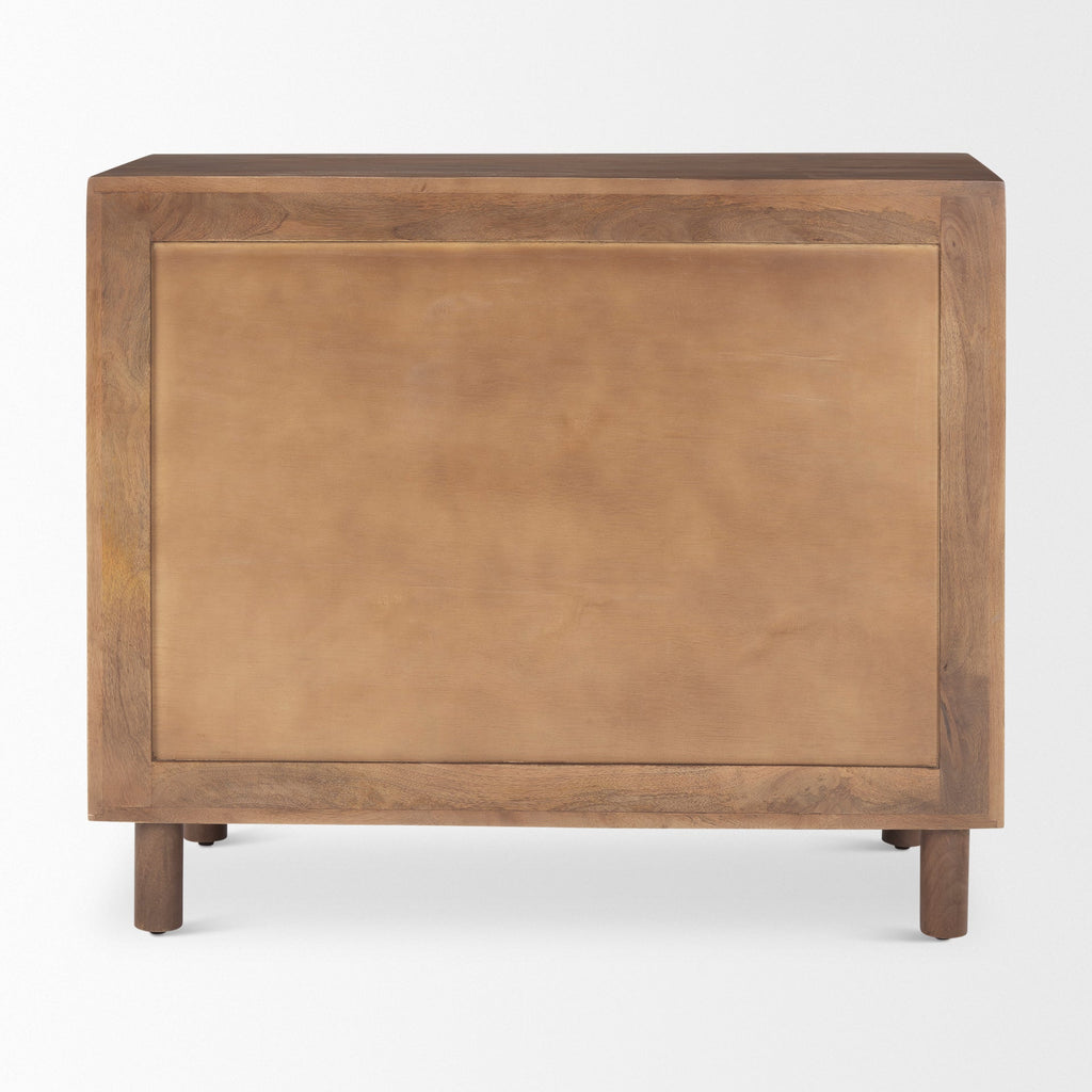 Mercana Astrid 36" x 17" x 30.3" Solid Wood Accent Cabinet
