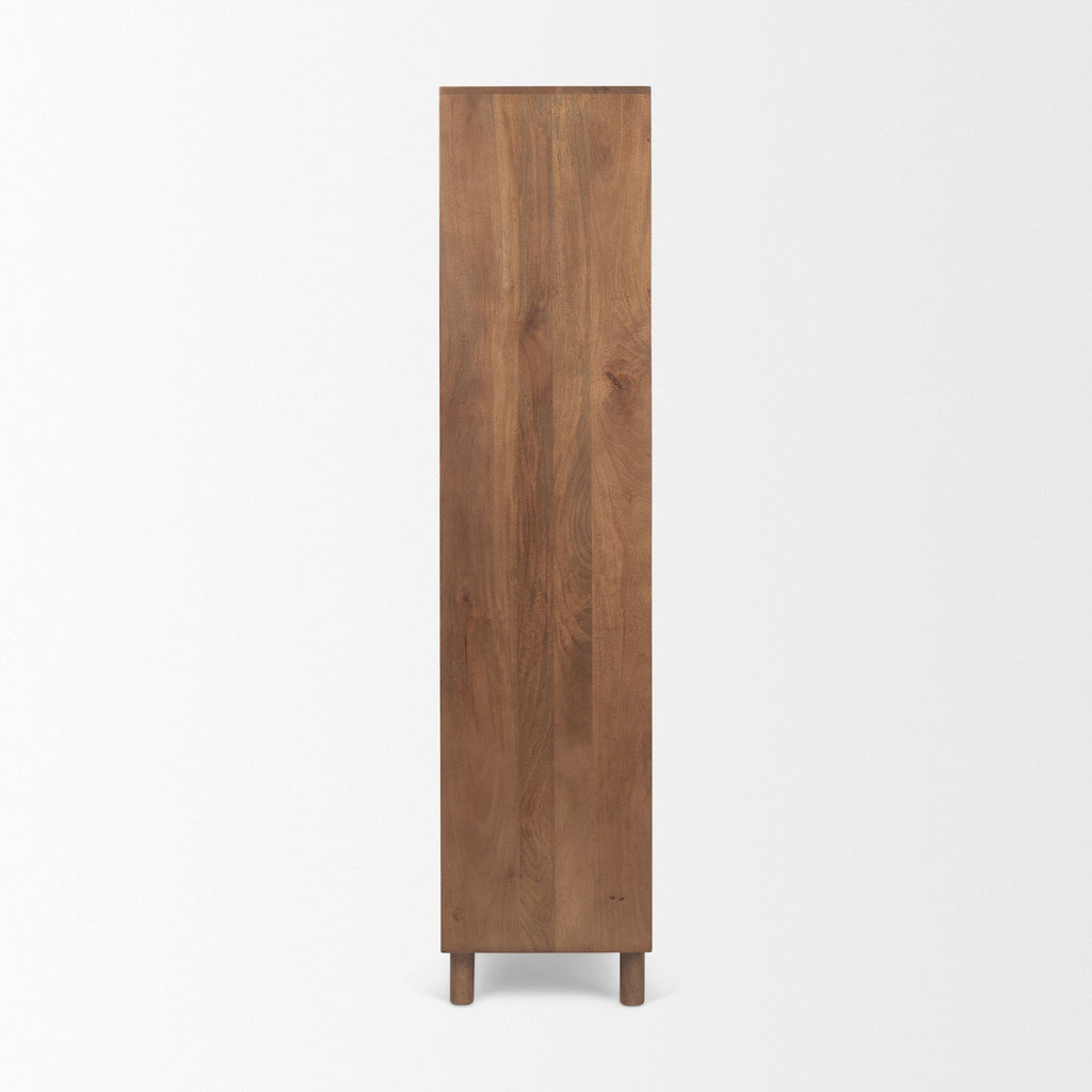 Mercana Astrid 36" x 16" x 70" Solid Wood Display Cabinet