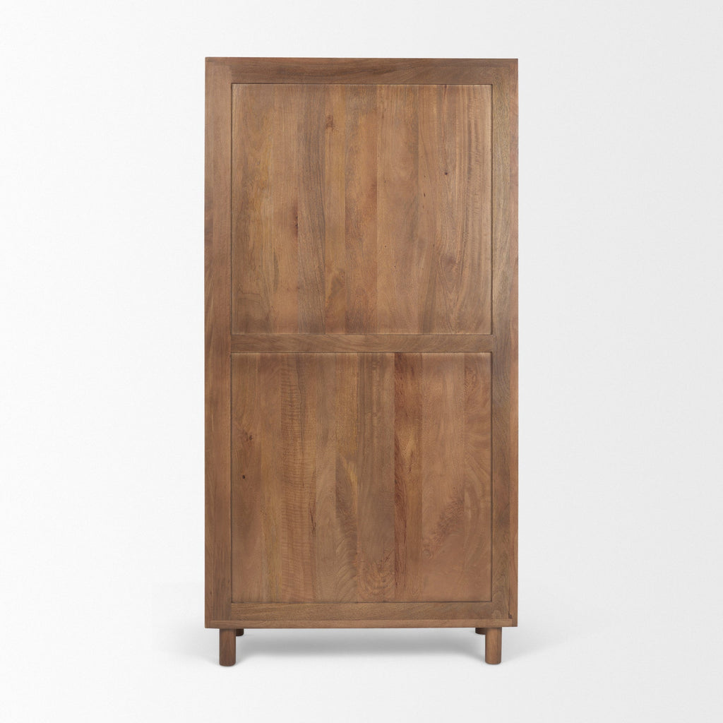 Mercana Astrid 36" x 16" x 70" Solid Wood Display Cabinet