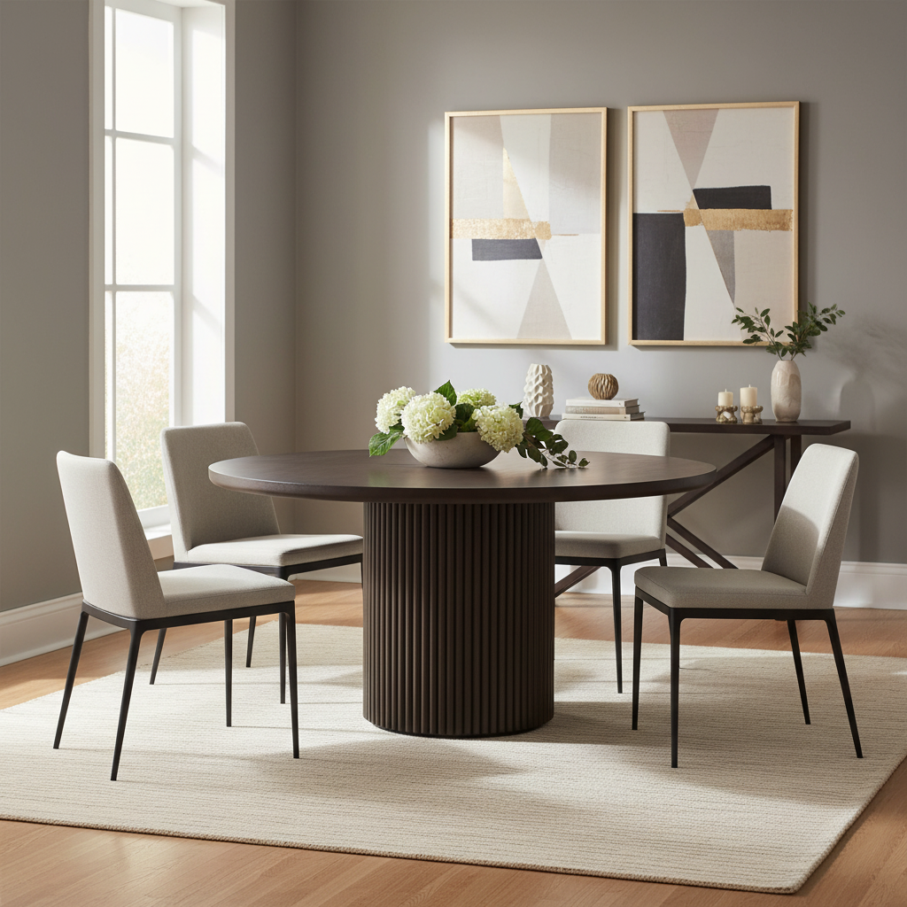Mercana Terra 60" x 60" x 30" Solid Wood Dining Table