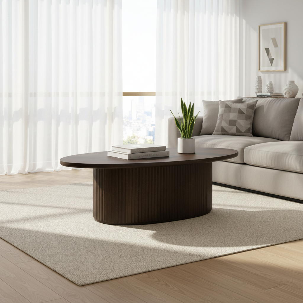 Mercana Terra 48" x 28" x 15" Solid Wood Coffee Table