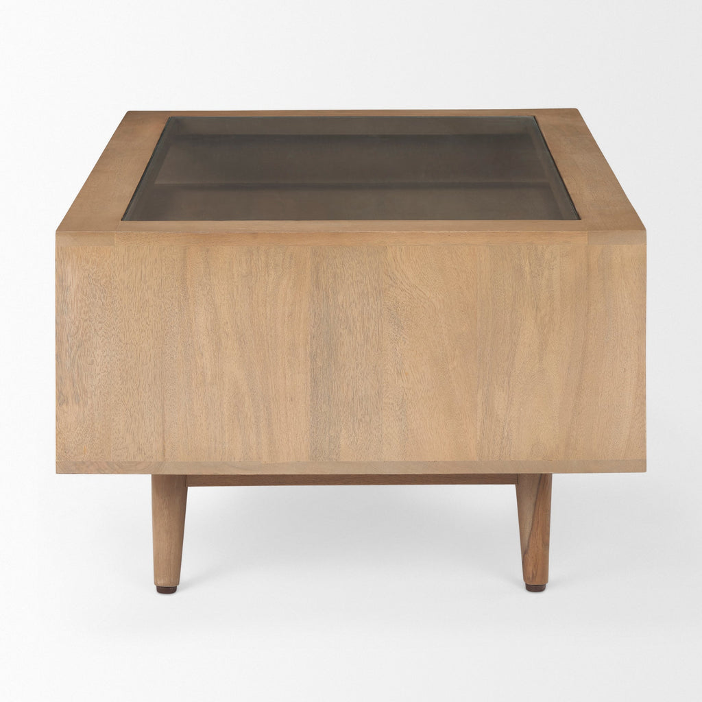 Mercana Sable 38" x 27" x 18" Solid Wood Coffee Table