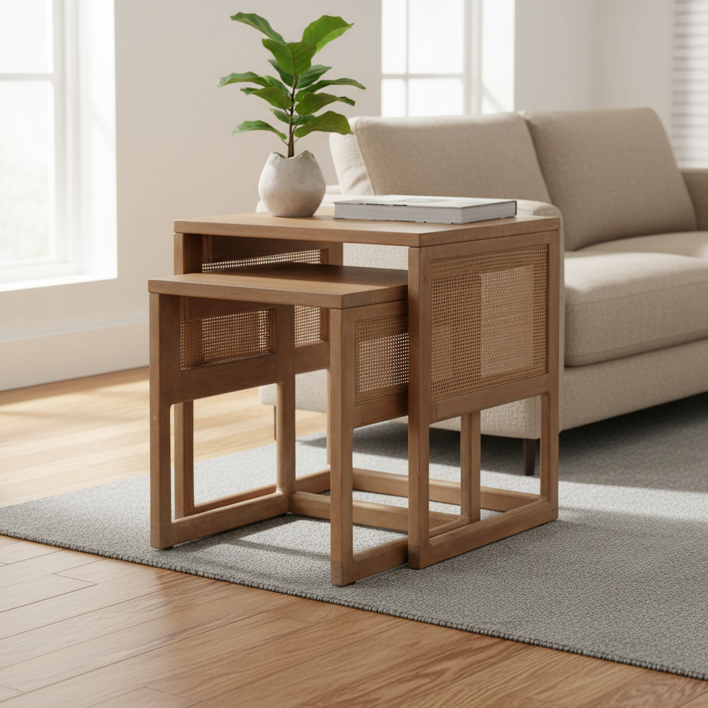 Mercana Grier 20" x 20" x 23" Solid Wood Side Table