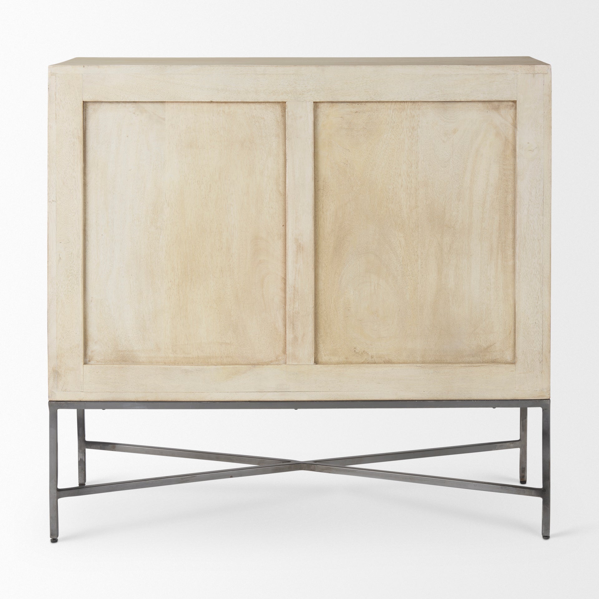Mercana Hogarth 36" x 16" x 34" Iron,Solid Wood Accent Cabinet