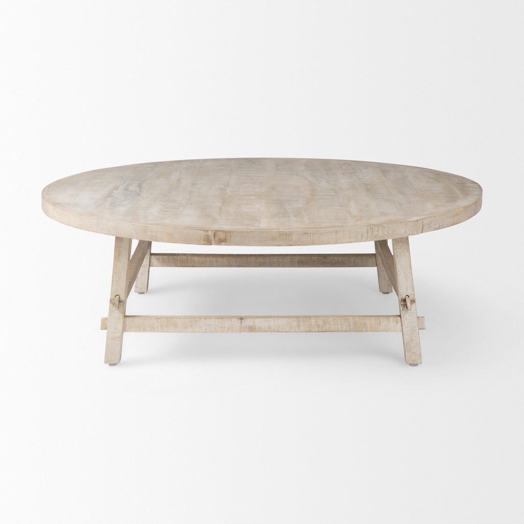 Mercana Rosie 48" x 48" x 16" Solid Wood Coffee Table