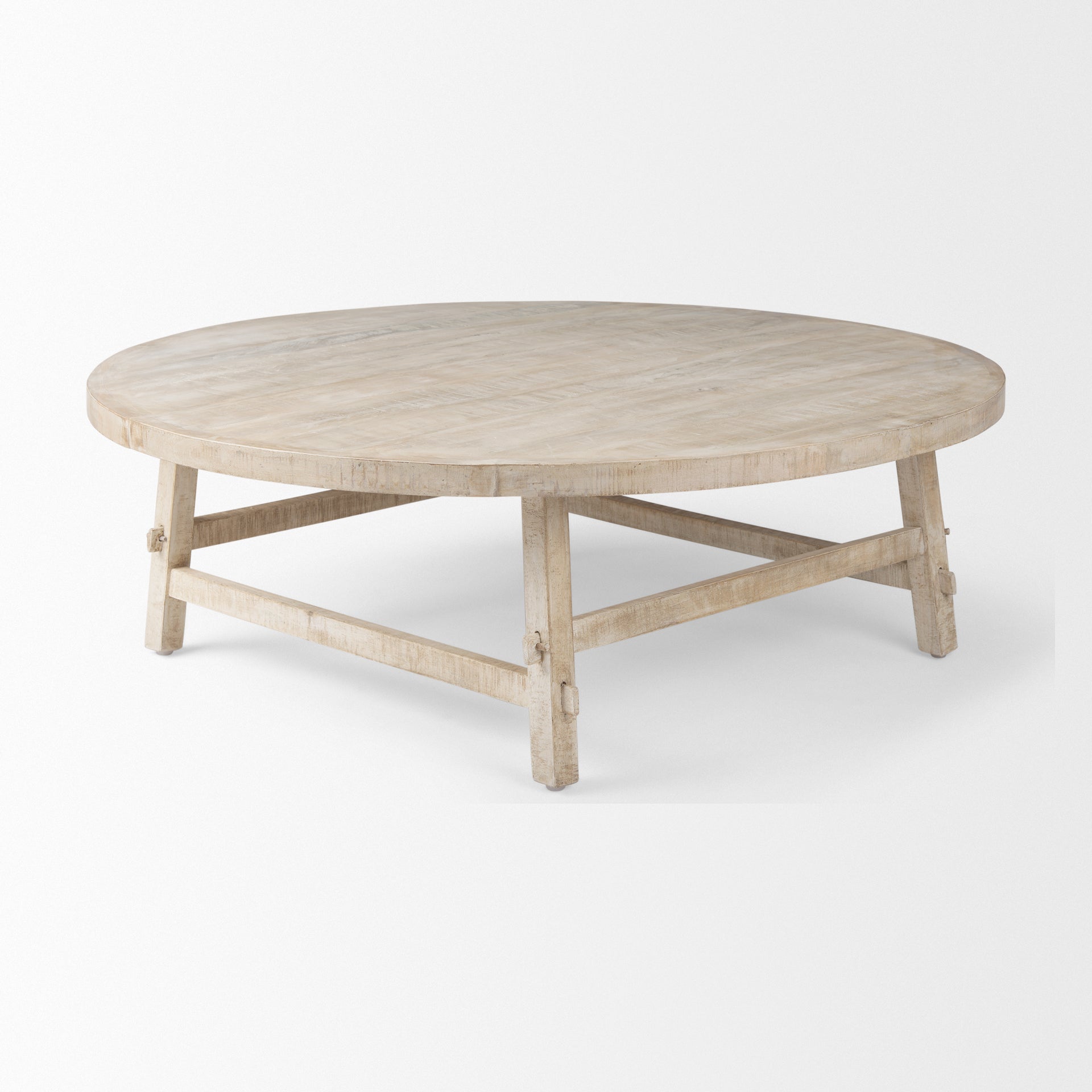 Mercana Rosie 48" x 48" x 16" Solid Wood Coffee Table
