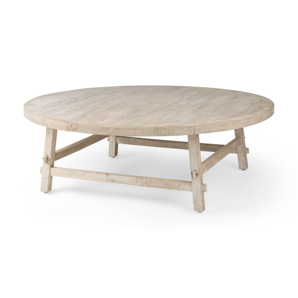 Mercana Rosie 48" x 48" x 16" Solid Wood Coffee Table