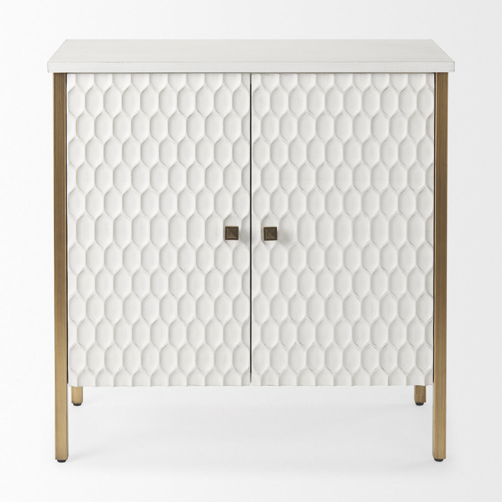 Mercana Savannah 31.5" x 15.7" x 31.5" Iron Accent Cabinet