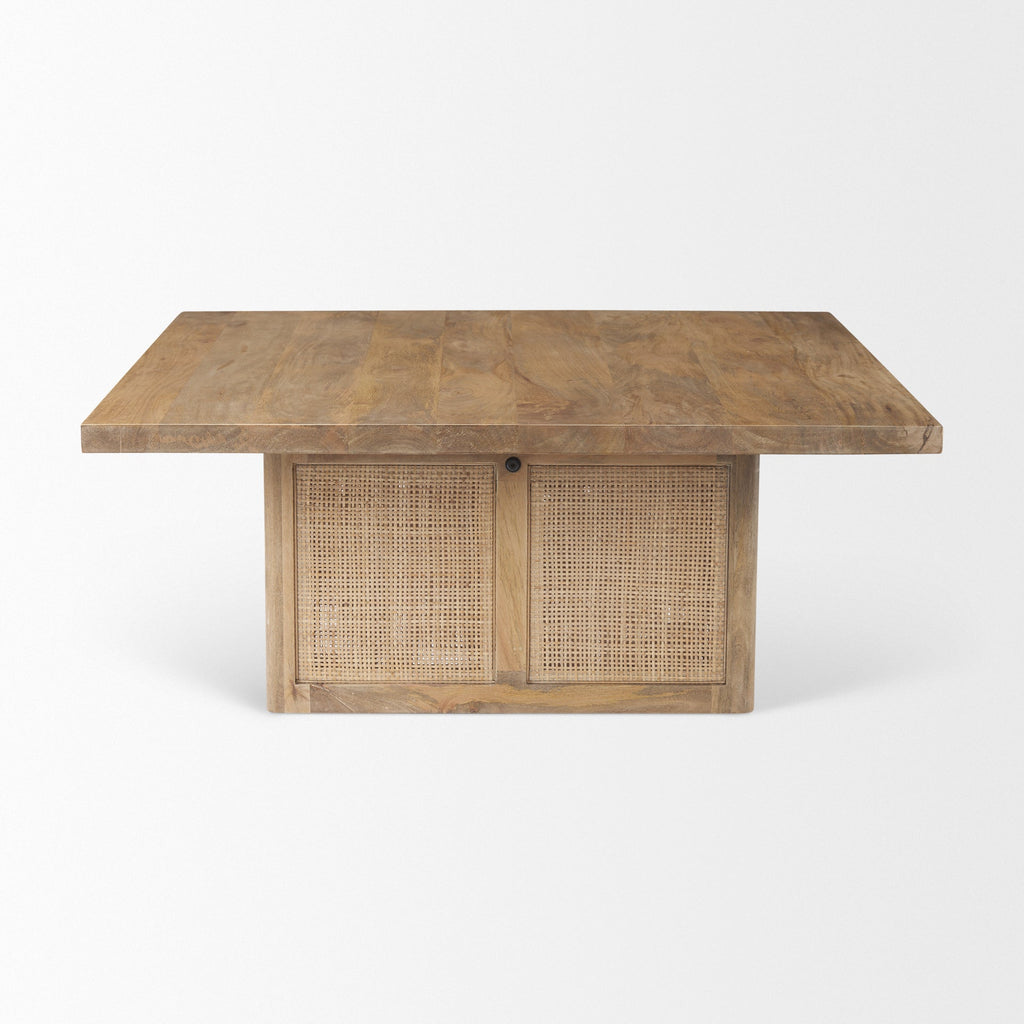Mercana Grier 42" x 42" x 17" Solid Wood Coffee Table
