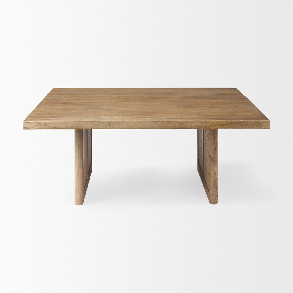 Mercana Grier 42" x 42" x 17" Solid Wood Coffee Table