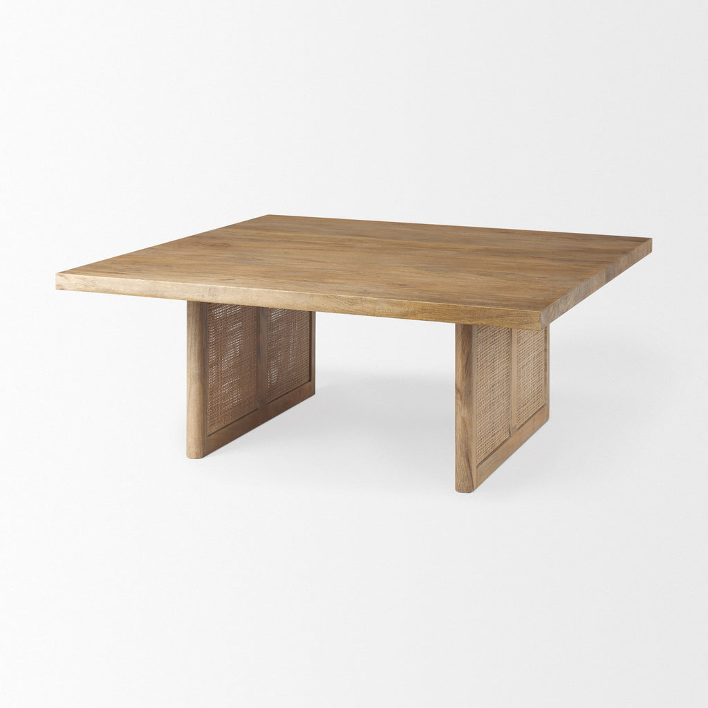 Mercana Grier 42" x 42" x 17" Solid Wood Coffee Table