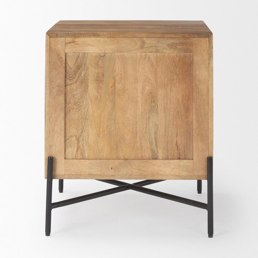 Mercana Cairo 22" x 23.5" x 26" Solid Wood Side Table