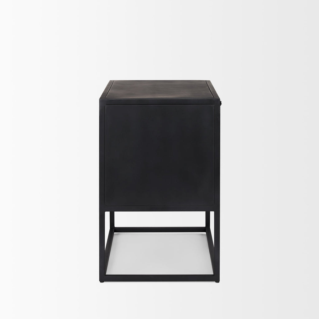 Mercana Sloan 28" x 17.5" x 26.3" Metal Side Table