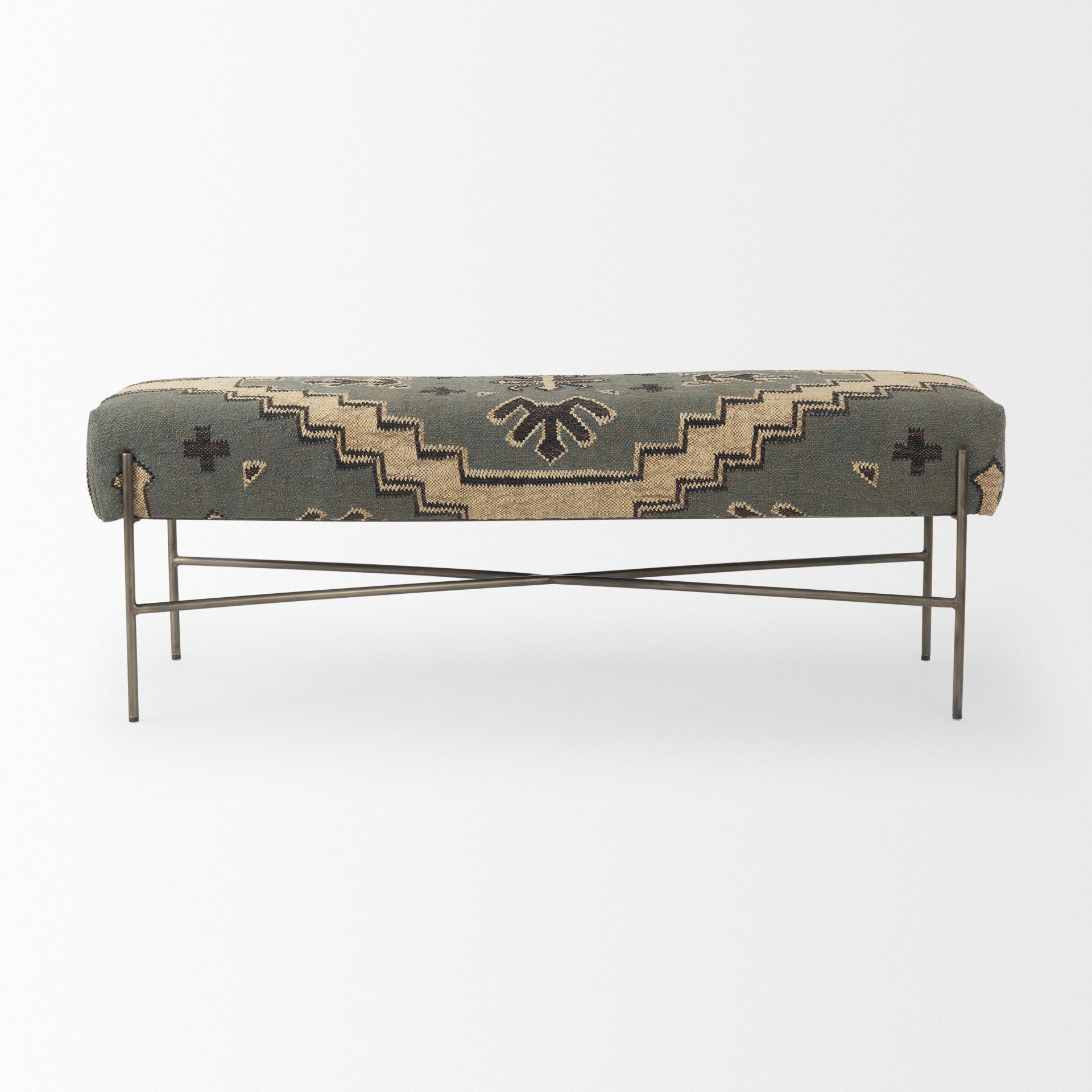 Mercana Avery 55" x 17" x 18" Metal Bench