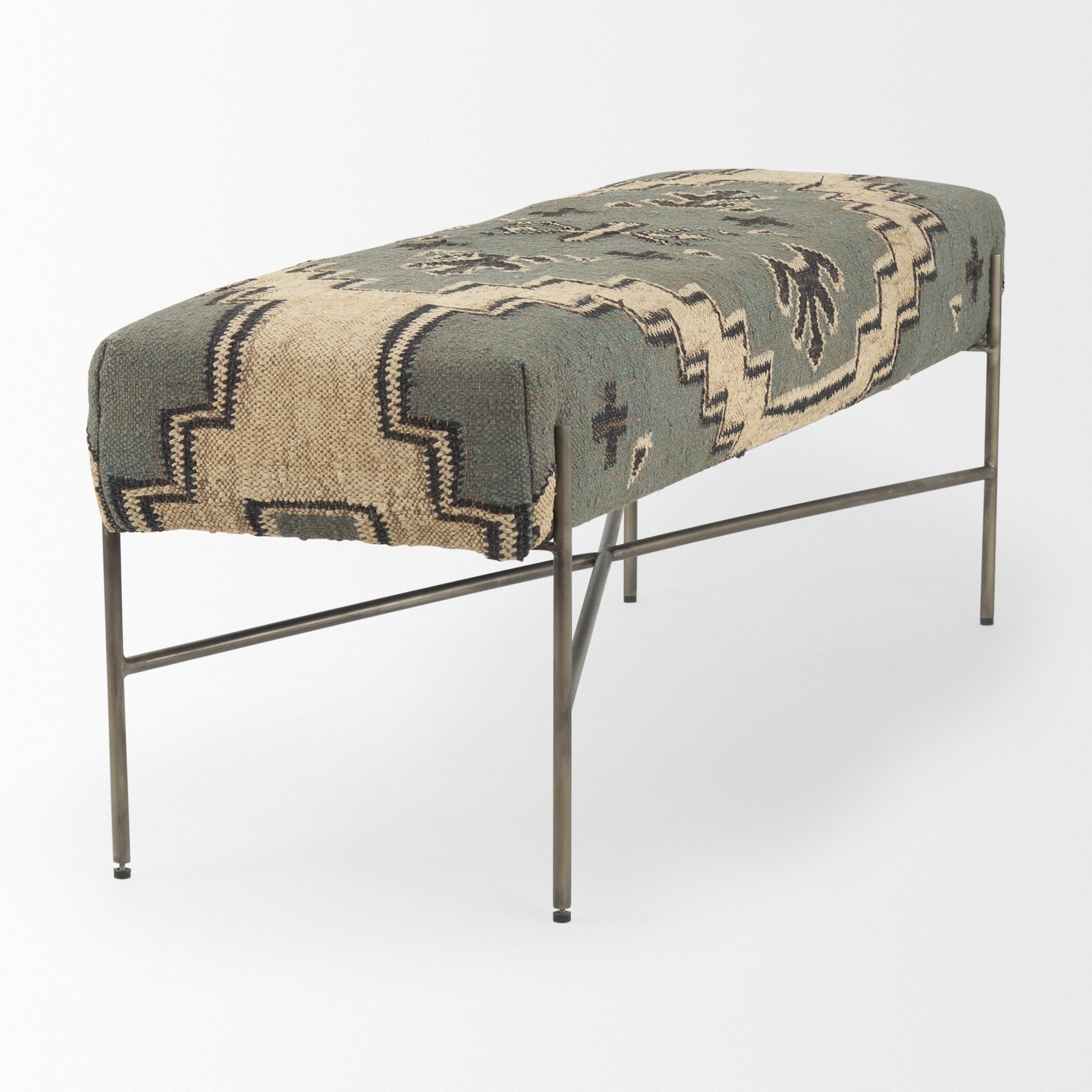 Mercana Avery 55" x 17" x 18" Metal Bench