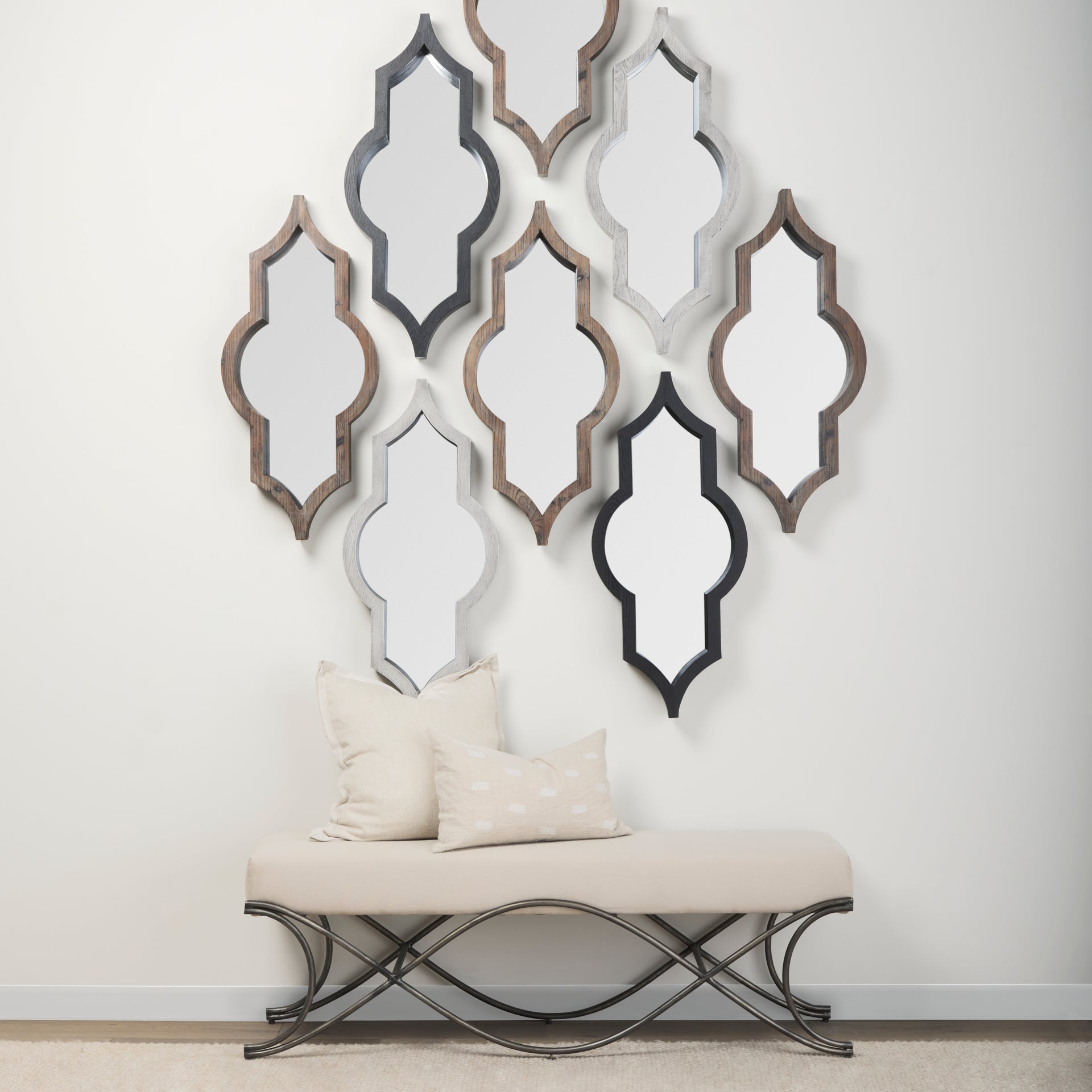 Mercana Ayla 55" x 19.8" x 20.5" Metal Bench