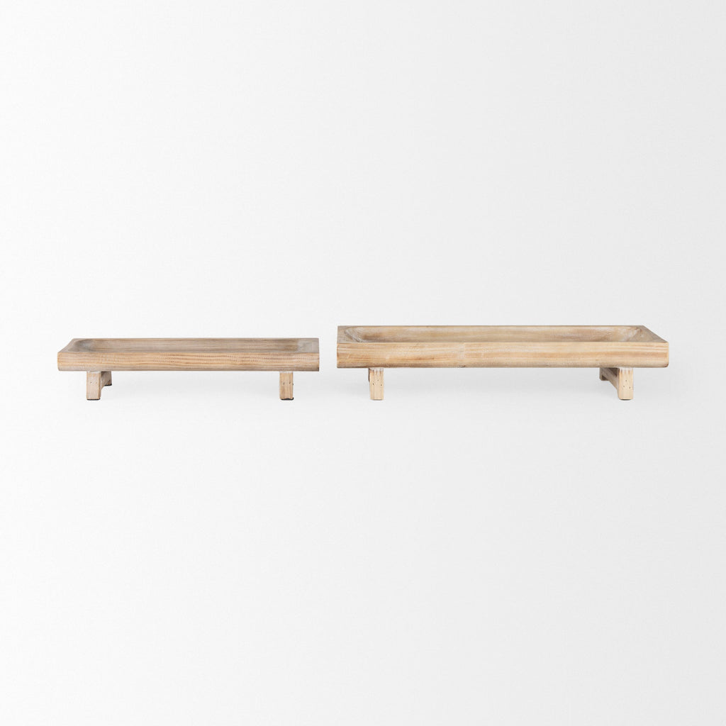 Mercana Carver 15.5" x 6.3" x 2.8" Solid Wood Tray