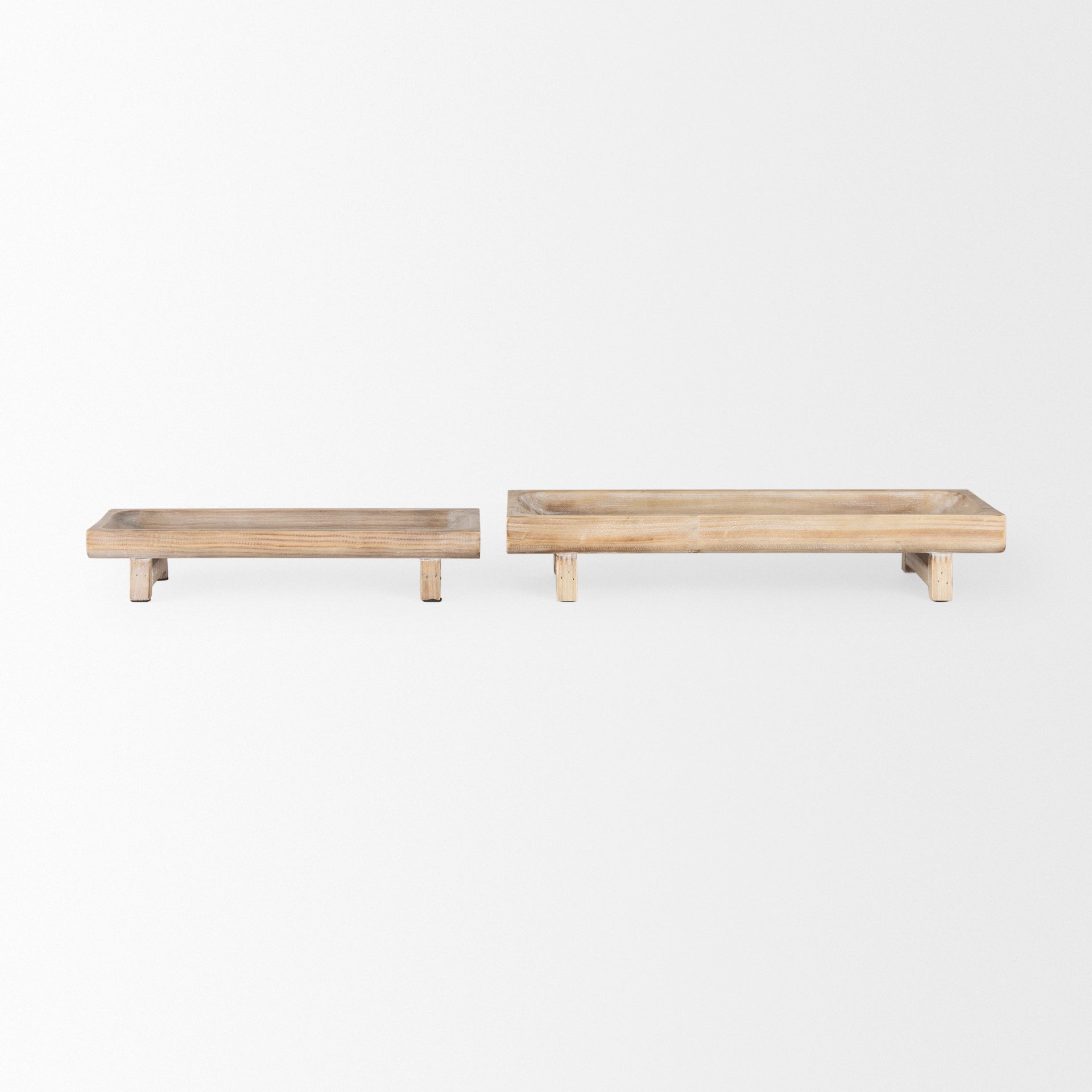 Mercana Carver 15.5" x 6.3" x 2.8" Solid Wood Tray