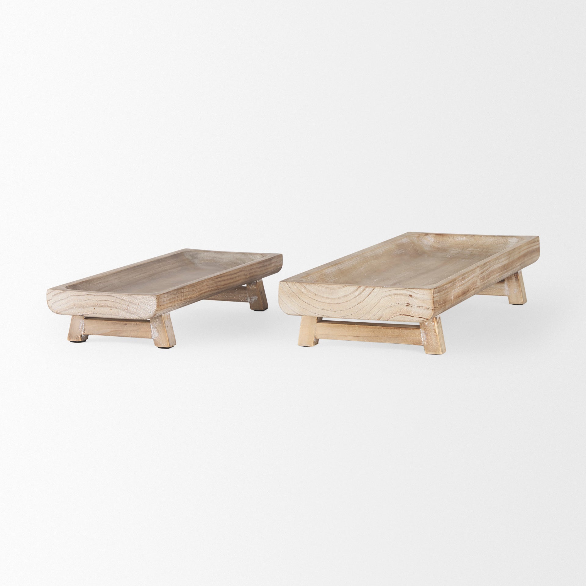 Mercana Carver 15.5" x 6.3" x 2.8" Solid Wood Tray