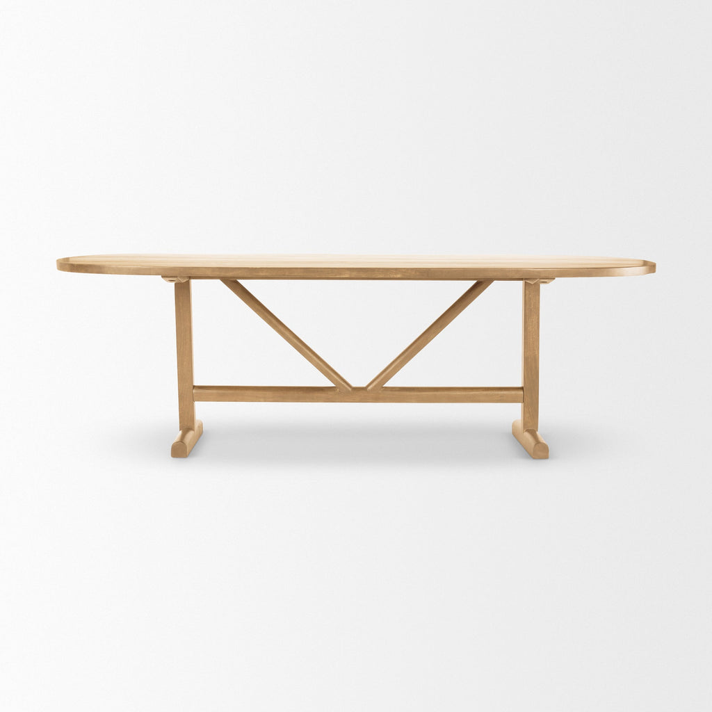 Mercana Viktor 94" x 42" x 30" Solid Wood Dining Table