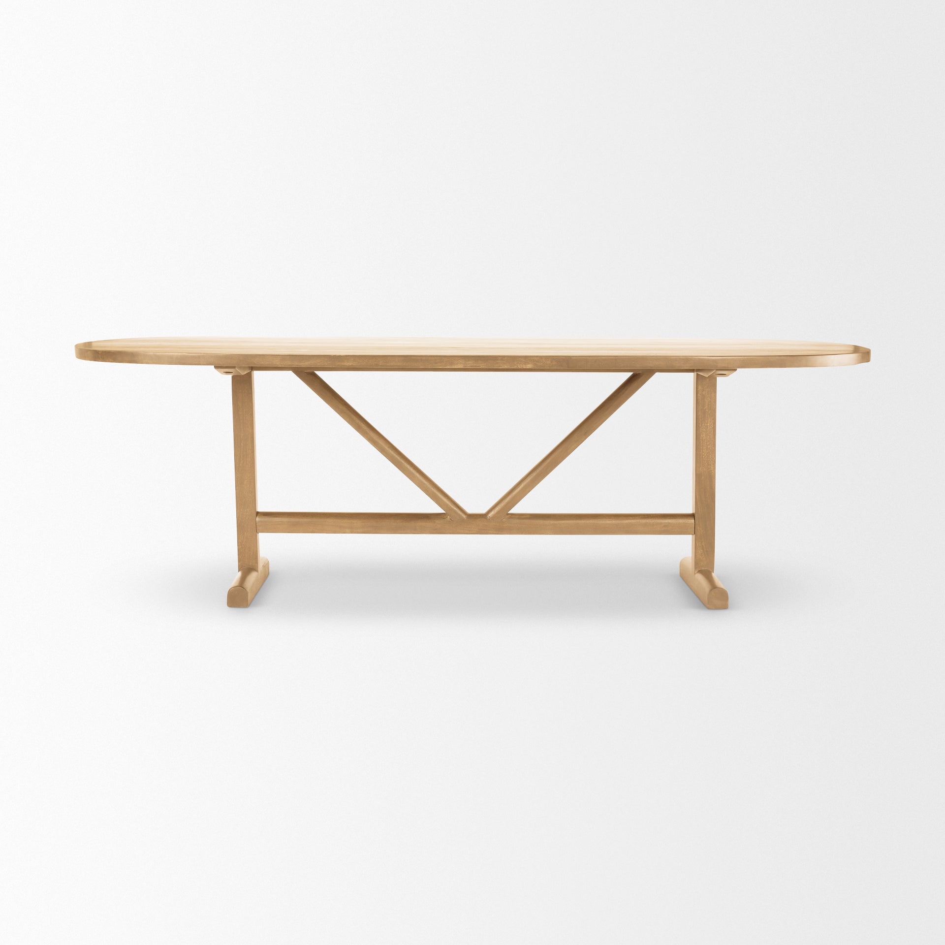 Mercana Viktor 94" x 42" x 30" Solid Wood Dining Table