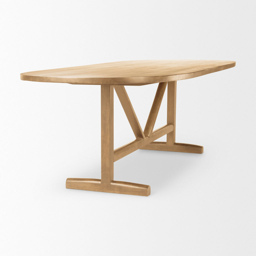 Mercana Viktor 94" x 42" x 30" Solid Wood Dining Table