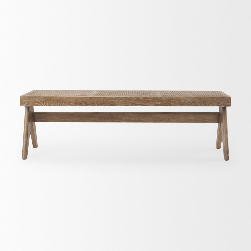 Mercana Arvin 59.1" x 17.7" x 18.1" Solid Wood Bench