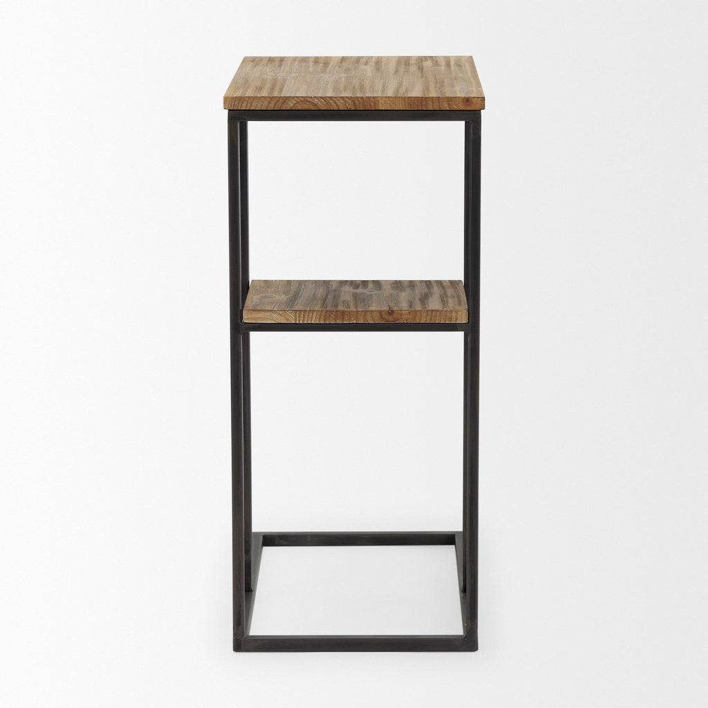 Mercana Ronin 18.5" x 11.4" x 25.2" Solid Wood Side Table