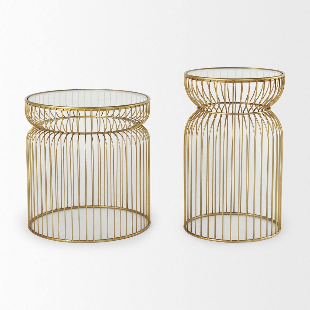 Mercana Shani 30.7" x 18.9" x 20.1" Side Table