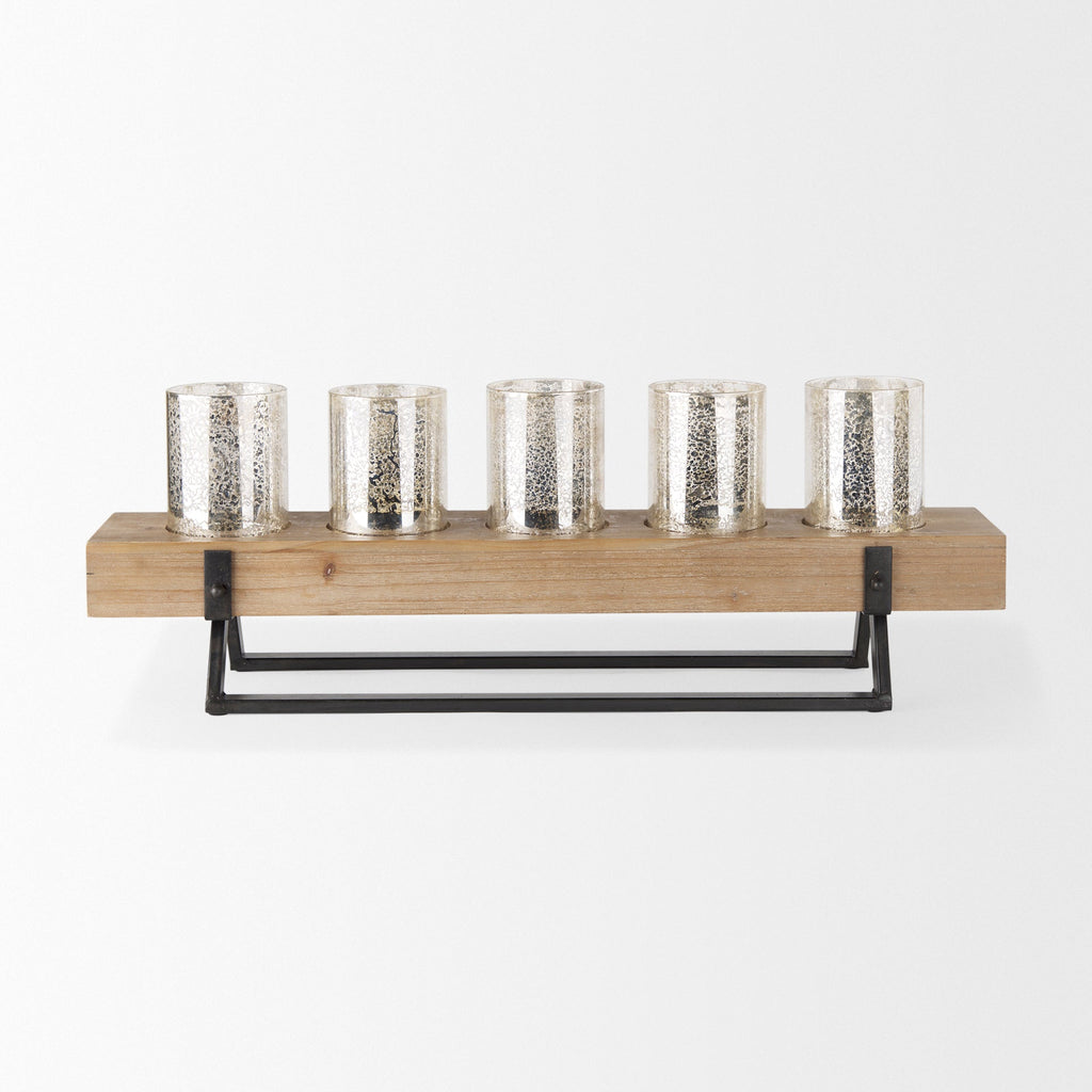 Mercana Benk 27" x 13.8" x 7.1" Candle Holder