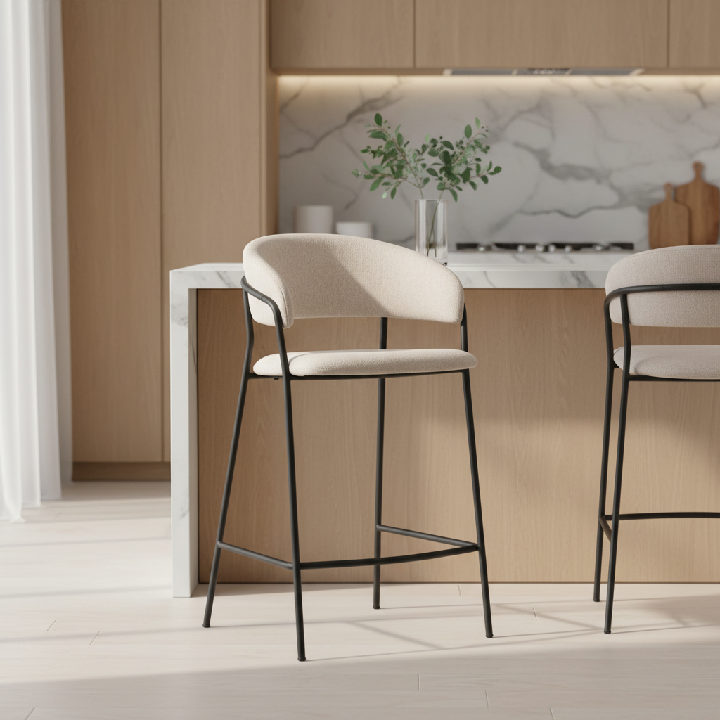 Mercana Carolyn 19.3" x 20.5" x 35.4" Metal Stool
