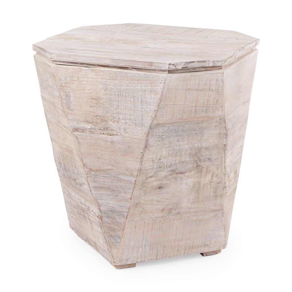 Mercana Esagono 19" x 19" x 20.5" Solid Wood Side Table