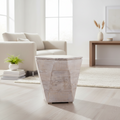 Mercana Esagono 19" x 19" x 20.5" Solid Wood Side Table