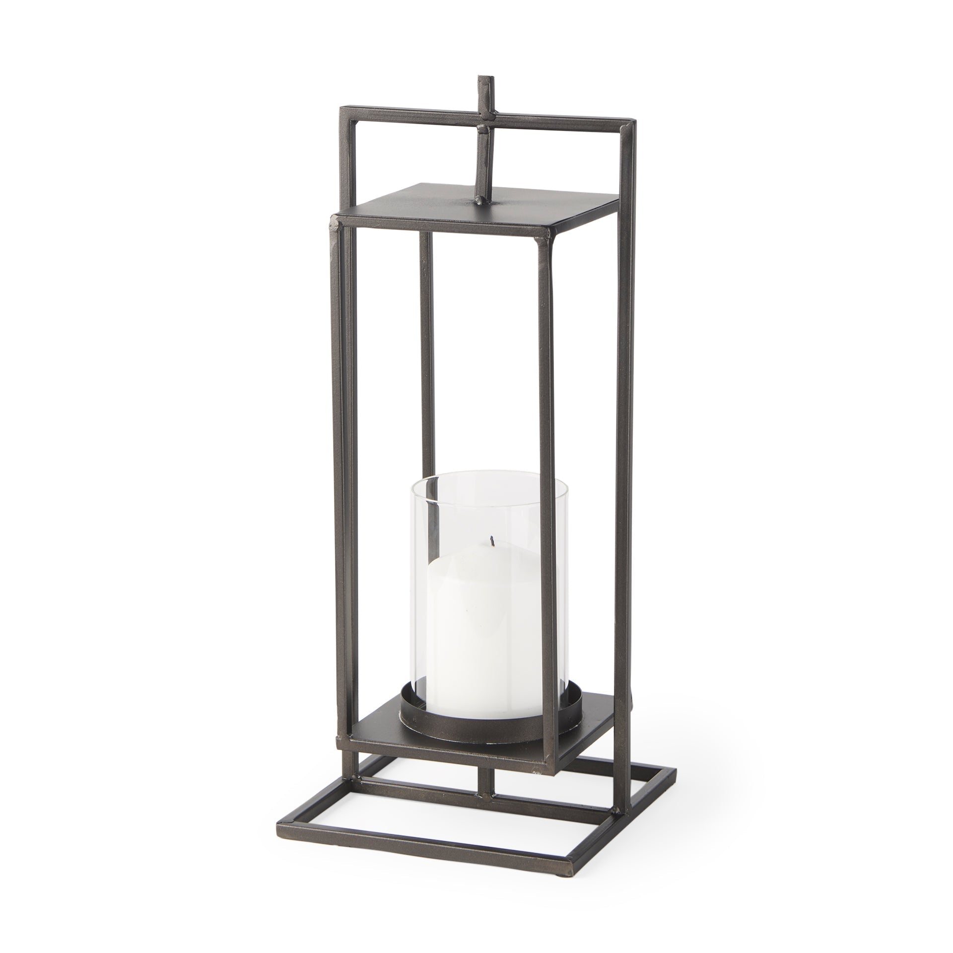 Mercana Albus 6.9" x 6.9" x 16.5" Metal Candle Holder
