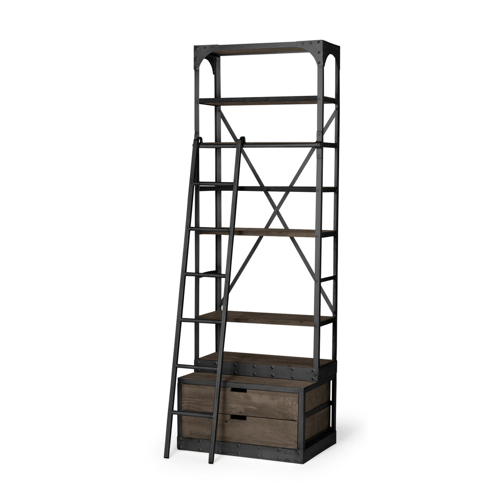 Mercana Brodie 31.5" x 21.5" x 94" Iron Wall Shelf