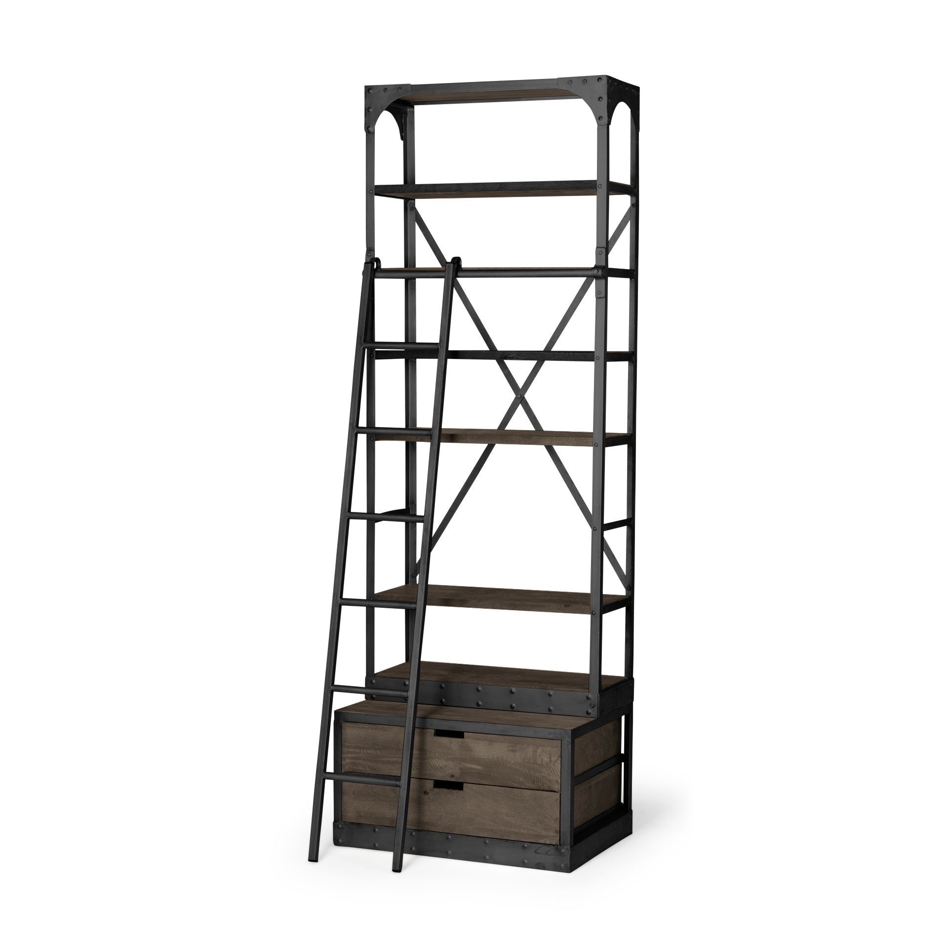Mercana Brodie 31.5" x 21.5" x 94" Iron Wall Shelf