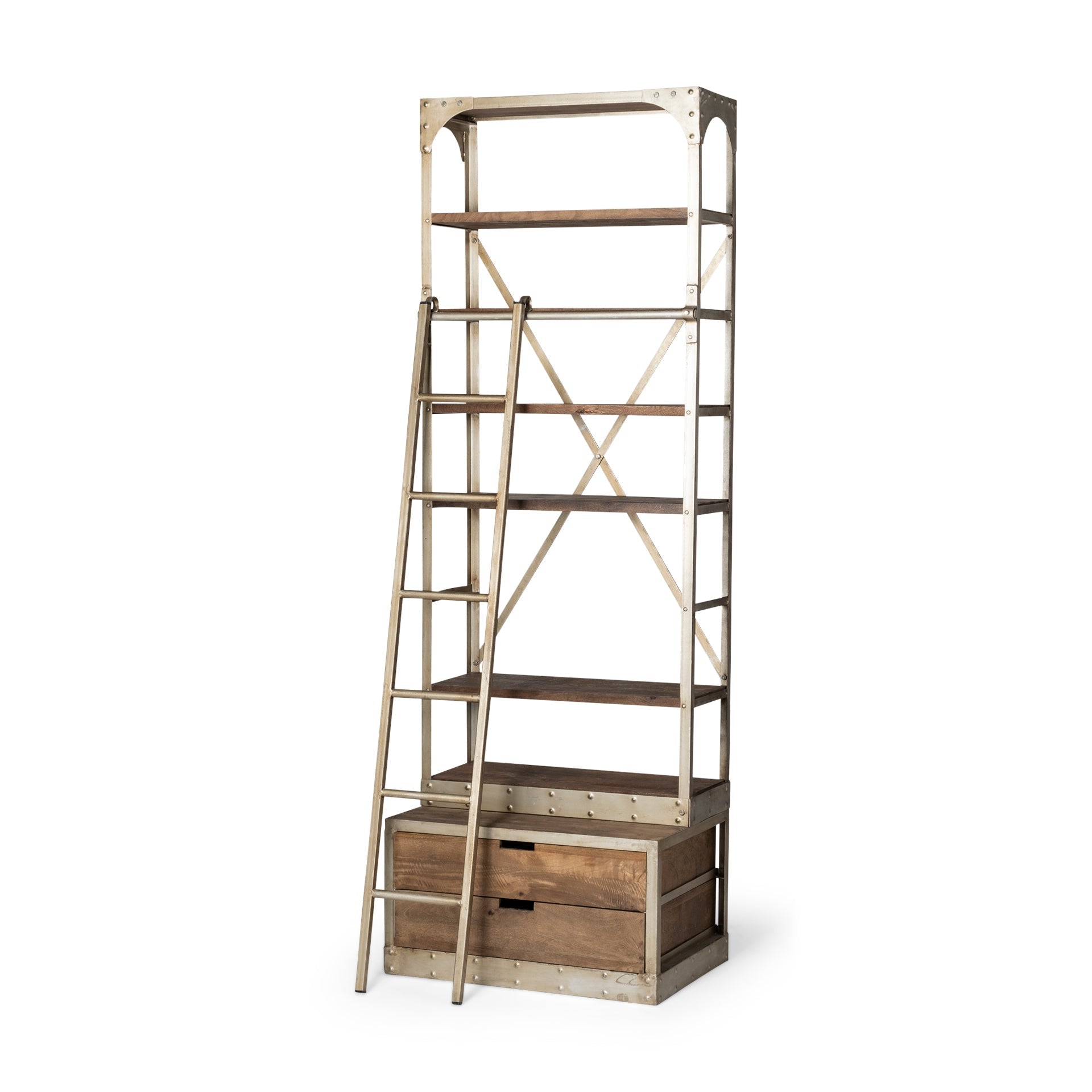 Mercana Brodie 32" x 22" x 94" Iron Wall Shelf